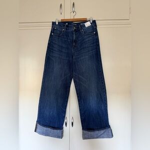 J Crew Cuffed Lower Rise Wide Leg Jean - New with Tag - Size 30